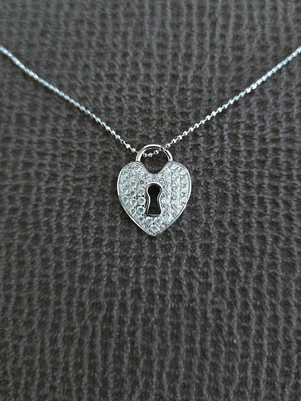 Ava Ro🚣 Silver Heart❤️ with Keyhole🗝️ Necklace